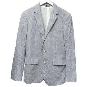 BONOBOS Mens Seersucker Jacket 40R Blue Stripe Blazer Preppy Classic Sportcoat